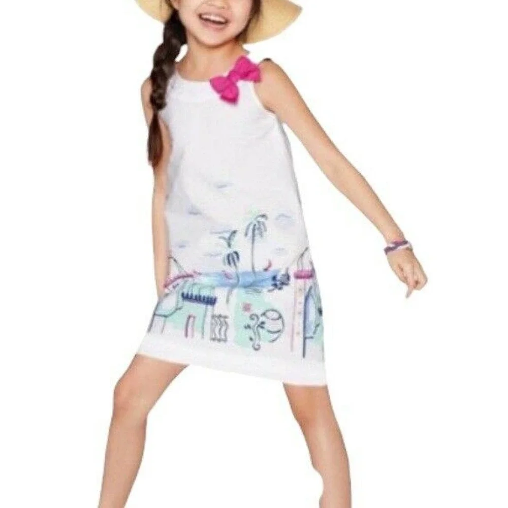 Gymboree Desert Dreams Paradise Palace Scenic Dress White Summer Size 6‎